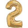 Sifferballong 2 Guld 66 cm