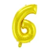 Sifferballong 6 guld 32 cm