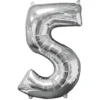 Sifferballong 8 Silver 66 cm