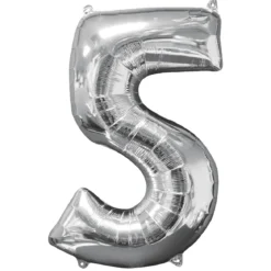 Sifferballong 8 Silver 66 cm