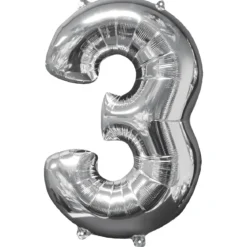 Sifferballong 6 Silver 66 cm