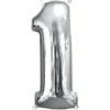 Sifferballong 1 Silver 66 cm