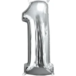 Sifferballong 1 Silver 66 cm