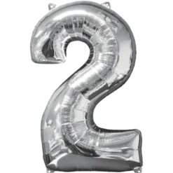 Sifferballong 2 Silver 66 cm