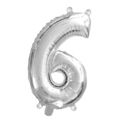 Sifferballong 6 silver 32 cm