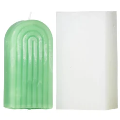 Silikonform för att gjuta ljus – båge / valv – 5,9×3,9×11,8 cm