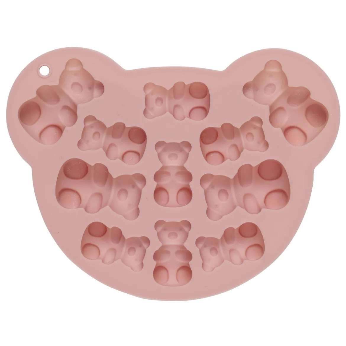 Silikonform 11 stora & små nallar, gjutform för livsmedel, betong, resin m.m. 16,2×12,3×1,5 cm