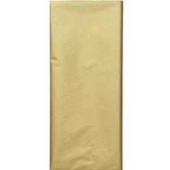 Silkespapper 5 ark à 70×50 cm, guldiga ark. 17 g/m²