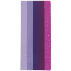 Silkespapper 5 ark à 70×50 cm, lila mix. 14 g/m²