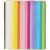Silkespapper 68 ark à 70×50 cm, pastellfärger. 17 färger, 4 av var. 14 g/m²