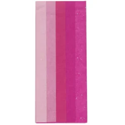 Silkespapper 5 ark à 70×50 cm, rosa mix. 14 g/m²