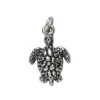 Silverfärgat hänge charm sköldpadda 12,8×19 mm
