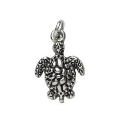 Silverfärgat hänge charm sköldpadda 12,8×19 mm