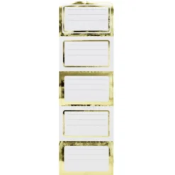 Självhäftande etiketter ramar i guldmetallic 100 st. Varje etikett är 58×36 mm