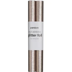 Självhäftande glitterpapper champagne, 2 rullar à 25×100 cm
