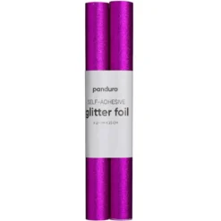 Självhäftande glitterpapper cerise, 2 rullar à 25×100 cm