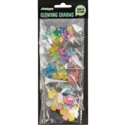 Självlysande hängen charms, 24 st. i 5 olika toksöta designer