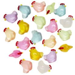 Självlysande kycklingar, lys upp påskpyssel och påskdekorationer! 20 st. 1,5×2×2 cm