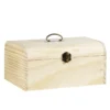 Skattkista, förvaringslåda av trä med välvt lock, 24,2×16×11,4 cm
