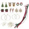Smyckekit till jul & vinter! – 3 par örhängen, 3 armband & 12 charms med julstämning!