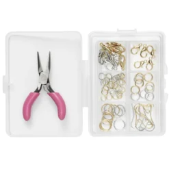 Smyckes-kit Mini med smyckesdelar för örhängen + liten plattång