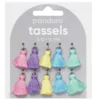 Smycketofsar, tassels för smycken 12 mm färgmix 10 st