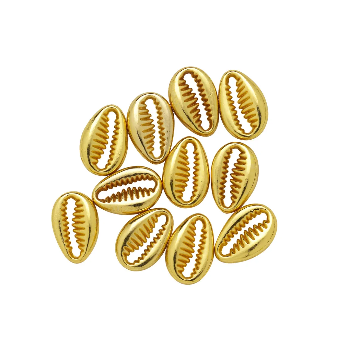 Snäckpärlor guld 12mm 30st