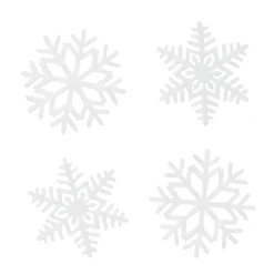 Snöflingor av filt 36 st.