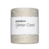 Snöre med glitter, 70 m creme med guldglitter. Ø3 mm