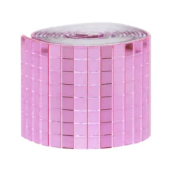 Spegelmosaik av rosa glas på rulle, självhäftande, 800 st. 5×5 mm rutor