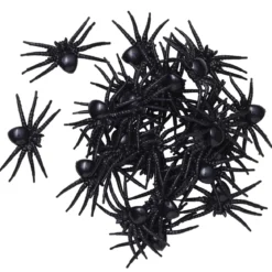 Spindlar i plast till Halloween, 28 st i 3 storlekar – 2×2 / 2,8×3 / 3×4 cm