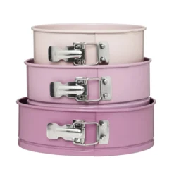 Springformar, kakformar 3-pack i rosa nyanser – Ø18 / 20 / 22 cm