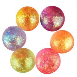Squeezy glitterboll Ø6 cm – klämvänlig boll, pris per styck, säljs assorterat online