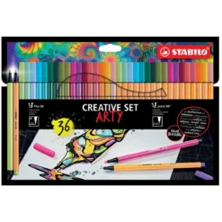 Stabilo Creative Set Arty 36 – 18×2 Stabilo Pen 68 & Point 88 fineliners
