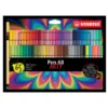Stabilo Pen 68 Arty 65-pack – tuschpennor med 1 mm spetsbredd