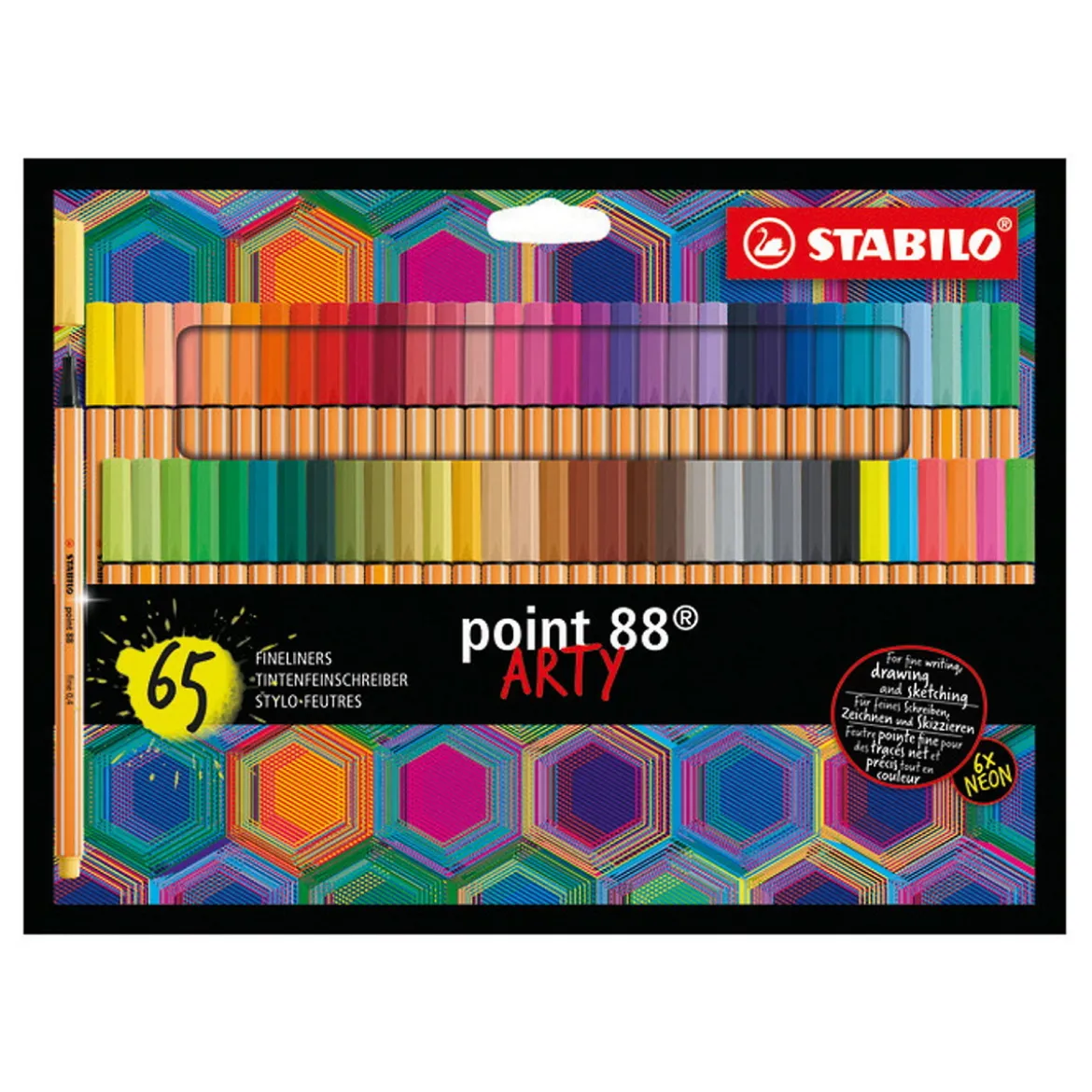 Stabilo Point 88 Arty 65-pack – fineliners med 0,4 mm spetsbredd