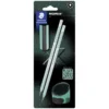 Staedtler Norix, pennset med 2 HB blyertspennor, pennvässare & suddgummi