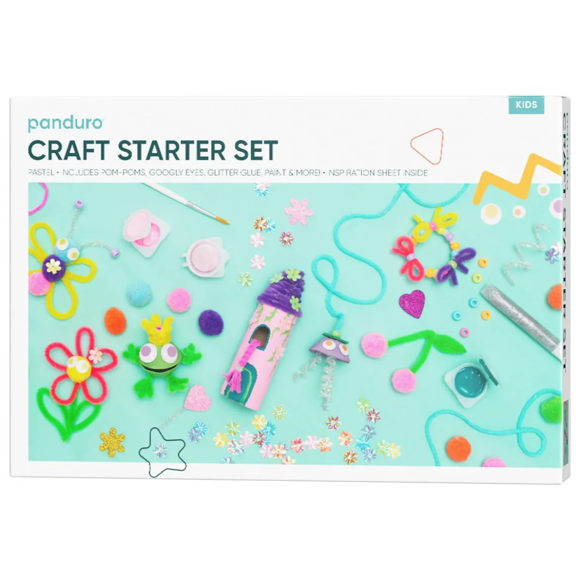 Startset för pyssel, pastellfärgade pysseltillbehör för lekfull kreativitet!