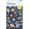 Stickersblock Alien – 2×10 designer, totalt 20 ark med klistermärken från rymden! 10×18 cm