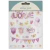 Stickersblock 16 ark Baby Pink – rosa baby-tema. 2×8 designer