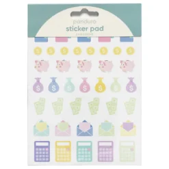 Stickersblock 16 ark Budget – håll ordning på ekonomin. 2×8 designer