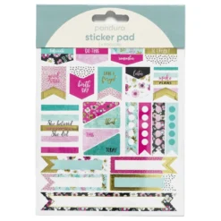 Stickersblock 16 ark Girlpower – massor av girlpower-motiv med metallic & iridiserande motiv. 2×8 designer