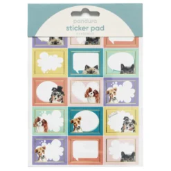 Stickersblock 16 ark Pets – massor av hundar och katter! 2×8 designer