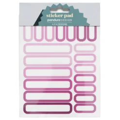 Stickersblock 16 ark Pink Labels – massor av gröna etiketter. 4×4 designer