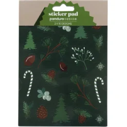 Stickersblock granskog 20 ark – 12x17 cm, 10 designer – 2 ark av var