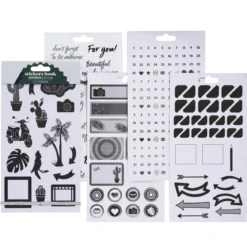 Stickersblock Svart/Vit 20 ark