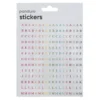 Stickers bokstäver, 494 små färgglada A-Z (19 av var) på 6×6 mm klistermärken