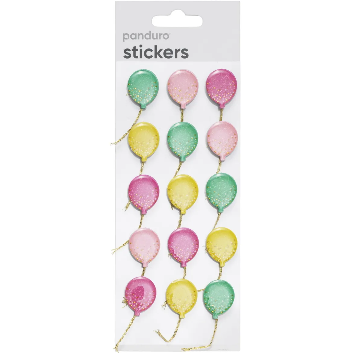 Stickers, 3D-klistermärken färgglada ballonger, 15 st.