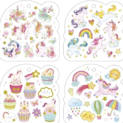 Stickers-häfte enhörningar