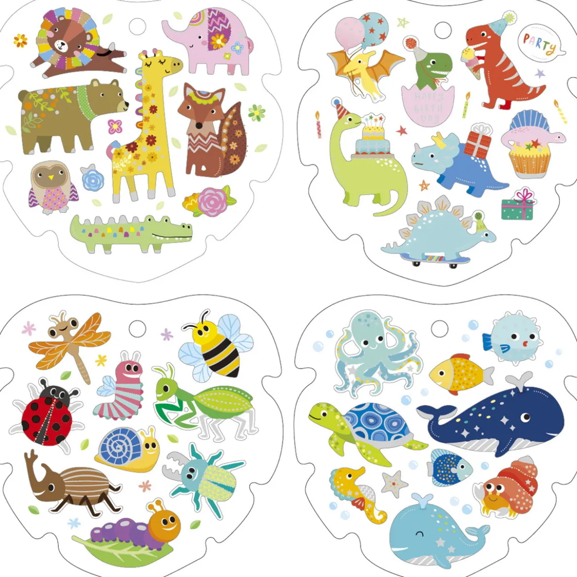 Stickers-häfte vilda djur